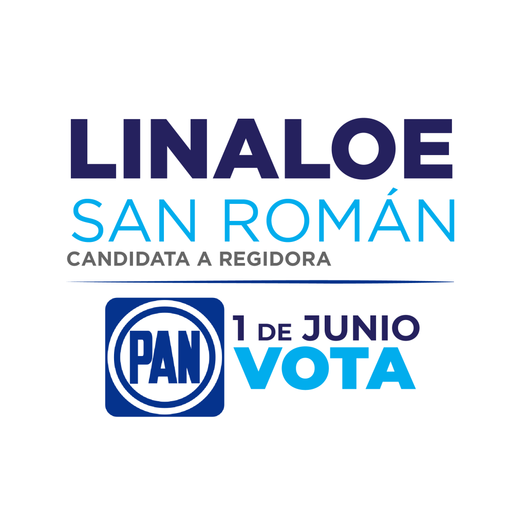 Logotipo de candidata a regidora por el PAN, Linaloe San Román